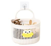 Panier mural, organiseur de rangement, 15 x 13,5 x 9,9 cm, design monté, sans perçage, matériau durable, gain de place pour salle de bain, cuisine, salle de douche, crochet de porte, support pour