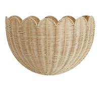 Panier Mural Rotin Tressé Bohème, Rangement Décoratif Salon Cuisine Chambre, Format Compact
