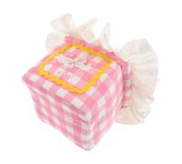 Panier Organisateur de Bureau en Coton, Petit Modèle Rose à Carreaux | Organiseur Léger et Rigide, Empilable, Bords Gansés, pour Salon ou Chambre, Usage Quotidien