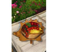 Panier Pliant Hérisson 30 X 30 cm de Meubles en Bambou Bois Bol Corbeille Fruits à Dekoschale Pliable Légume Fruits, Idéal Également comme dessous Plats pour Pots, Poêles Etc. par la Technique Pliage,
