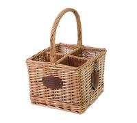 Panier porte bouteilles en osier Les Jardins de la Comtesse 4 casiers