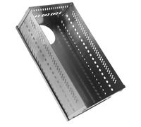 Panier Porte-Pierres pour Sauna en Acier Inoxydable Perforé, Poêle à | Support Argenté de Plateau, Installation Facile, Léger et Robuste, Chauffe Uniformément, pour Foyer à Charbon