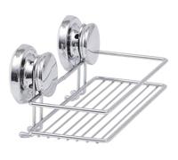 PANIER RECTANGULAIRE METAL SUR VENTOUSES - CHROME - Tendance