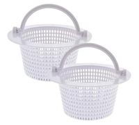 Panier rond pour skimmer de piscine hors sol avec poigne pour Un Retrait Facile Paquet de 2 - Diam 16 cm - Blanc.. YYV