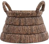 Panier Rootz Chisomo - Panier de rangement tissé à la main - Récipient décoratif - Style rustique - 42 cm x 31 cm x 42 cm
