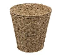 Five Poubelle de salle de bain Seagrass avec couvercle 9 L Naturel