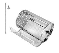 Panier rotatif pour tambour de barbecue - Cylindre en d'acier inoxydable durable | Friteuse à air Grille- à grains de café, grille à rouleaux de noix et frites, ferramien