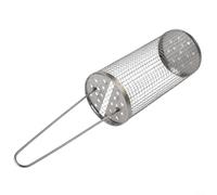 Panier roulant en acier inoxydable pour la cuisine en plein air, cage de barbecue amovible portable compatible avec barbecue électrique à gaz et charbon de bois