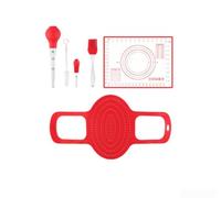 Panier Silicone Dinde Pliable Four Air Fryer Panier Silicone(Red（4）) | Silicone alimentaire, pliable gain de place, compatible four et air fryer, élégant