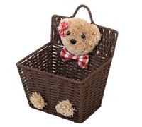 Panier Suspendu Bébé Ours en Osier Tressé Marron pour Maison et Bureau | Willow, Design Élégant et Adorable, Installation Facile, Usage Multifonction, Transport Simple, Rangement Pratique