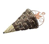 Panier suspendu en plastique recyclé tressé pour intérieur ou extérieur - 30 cm - Blanc ou café - Décoration pour balcon, terrasse, chambre à coucher, couloir, jardin (couleur Ga)