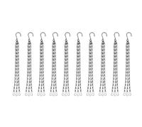 Panier suspendu imitation rotin, chaîne de pot de fleurs avec 3 crochets, bassin, plante hydroponique, décoration de jardin, outils, support de plantes suspendues en fer durable pour plantes