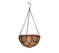 Panier Suspendu pour - Jardinière d'extérieur en métal avec Doublure en Fibre de Coco, récipient de Jardin Robuste, Panier Suspendu décoratif d'extérieur, présentoir de Fleurs succulentes