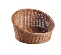 Panier tissé incliné - Présentoir de cuisine en osier pour pain, fruits, restaurant, boulangerie, bol de service pour collations, biscuits, bonbons, pain et fruits
