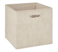 Panier tissu 31x31cm ""Mix N' Modul"" beige chiné - 5five