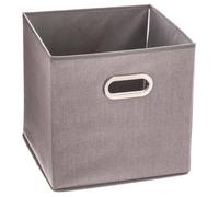 Panier tissu 31x31cm ""Mix N' Modul"" gris clair chiné - 5five