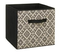 Panier tissu 31x31cm ""Mix N' Modul"" motif noir et blanc - 5five