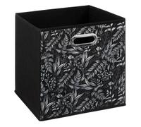 Panier tissu 31x31cm noir avec motifs ""Mix 'n Modul"" - 5five