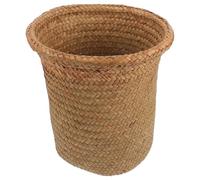 Panier Tressé Décoratif Rond, Rangement Artisanal en Herbe Aquatique | Jardinière D'intérieur, Cache-pot pour Plantes, Pièce Ornementale, Toucher Agréable, Organisation du Bureau