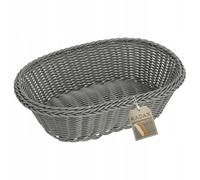 KADAX Panier tressé en polypropylène, panier à fruits, panier alimentaire, panier à petit-déjeuner, panier à couverts, panier de rangement (gris, ovale)