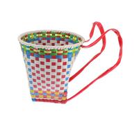Panier Tressé pour Garçon et Filles en Pvc 1 Pièce, Petit Modèle | Accessoire de Scène et Photo, Outil de Rangement Multifonction, Design Soigné à Forme Spéciale Couleur Aléatoire