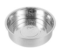 Panier Vapeur en Acier Inoxydable Rond, pour Cuiseur Vapeur | Maillage Fin à Trous Denses, Poignée Intégrée, Nettoyage Facile, pour Cuisson Vapeur à Maison
