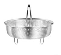 Panier vapeur extensible en acier inoxydable 304 pliable pour riz, casserole, poisson, boulettes de 18 cm (22 cm)