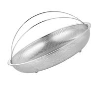 Panier Vapeur Inox en Acier Inoxydable Rond, Panier Vapeur pour Riz | Maille Fine à Trous Denses, Bords Arrondis Polis, Usage la Cuisine et Cuiseur Vapeur