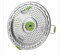 Panier Vapeur Pliable 18cm Réglable Antiadhésion Panier Vapeur(Silver2) | Acier inoxydable , design pliable, réglable 13-18cm, antiadhésion, lave-vaisselle