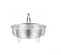 Panier vapeur pliable en acier inoxydable 304 pour casserole et casserole - Outil de cuisine sain - Argenté (14 cm)