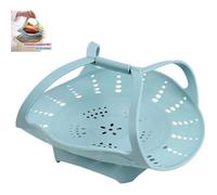 Panier Vapeur Pliable En Silicone Pour Autocuiseur Électrique Panier Vapeur Légumes Universel Bleu Sans BPA 249 °C