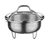 Panier vapeur pour légumes, panier à riz en acier, panier vapeur pour légumes, panier vapeur avec poignée et pied de base pour autocuiseurs