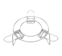 Panier Vapeur Rond 16x16x3,5cm en Acier Inoxydable pliable | Support Réglable, Poignées Amovibles, Surface Polie, pour Cocotte, Raviolis et Cuisson par Lots
