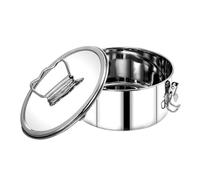 Panier Vapeur Rond en Acier Inoxydable Multifonction pour Cuisson | Plaque Inox la Cuisine, Usage Cuiseur Vapeur et Rice Cooker Électrique, Format Argenté, pour Homard et Coquillages