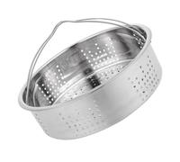 Panier Vapeur Rond en Acier Inoxydable, Poignées, Ambiance Noël | Cuisson à Vapeur avec Cuiseur Électrique, Trous Réguliers, Couvercle Arqué, Tofu, Brocoli