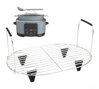 Panier vapeur rond pour accessoires d'autocuiseur - Support vapeur avec bords polis pour éviter les rayures - Idéal pour les crabes Tamales 22 cm