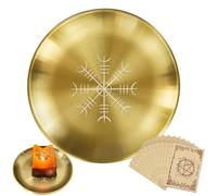 Panière à Bijoux en Acier Inoxydable - 14 cm - Plateau Rond en Acier Inoxydable - pour décoration de la Maison, Bol rituel de Tarot, centres de Table, Plateaux à Bijoux pour la méditation