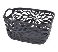Panière à Linge "Motif Végétal" 7,5L Anthracite G