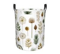 Panière à Linge Sale Feuilles de fleurs Corbeille à Linge Sale 40x50cm | Premium Organiser Paniers Imperméable Panier de Rangement pour Buanderie Jouets