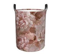 Panière à Linge Sale Pivoine vintage Corbeilles à Linge 40x50cm Robuste | Pliable Rangement Bac Imperméable Panier de Rangement pour Chambre Vêtements