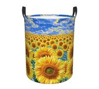 Panière à Linge Sale Tournesols éclatants Sac à Linge 40x50cm Résistant | Imperméable Seau de Stockage Pliable Panier Linge Sale pour Chambre Buanderie