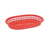 Panière Alimentaire Ovale Polypropylène Rouge - Olympia 40 mm H - Lot de 6