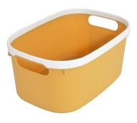 Panière de Rangement Bicolore "Poignées" 30cm Ocre Jaune