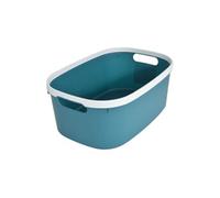 Panière de Rangement Bicolore "Poignées" 37cm Emeraude