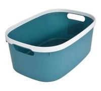 Panière de Rangement Bicolore "Poignées" 37cm Emeraude Bleu G