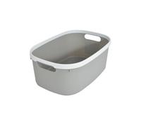 Panière de Rangement Bicolore "Poignées" 37cm Gris