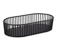 APS Panier URBAN - 29 x 16 cm, H 7 cm, Métal ovale, Noir