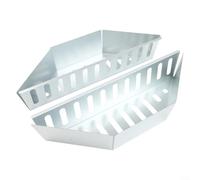 Paniers à charbon en acier inoxydable conçus pour les barbecues bouilloires pour applications domestiques, 0,6 mm d'épaisseur, métal pour chaleur directe et indirecte, porte-copeaux de bois à saveur