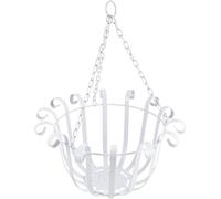 Paniers à fleurs suspendus pour hommes avec chaîne ; étagère à fleurs suspendue ; décoration végétale métallique ; paniers à fleurs suspendus en fer ; décoration végétale murale pour l'intérieur et l'