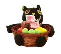 Paniers à friandises en plastique rotin pour Halloween | - Pot à bonbons adapté pour les cookies, sucettes, collations, chocolats et fêtes